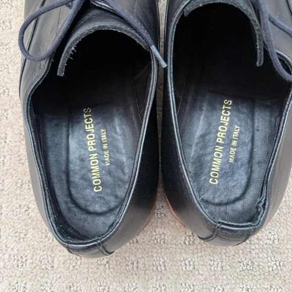 Common Projects Oxford Dress Shoes in Black Men US 10 EU 43 Designer Preppy